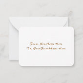 Cute Pancake Valentine Classroom Flat Note Card Notitiekaartje (Achterkant)