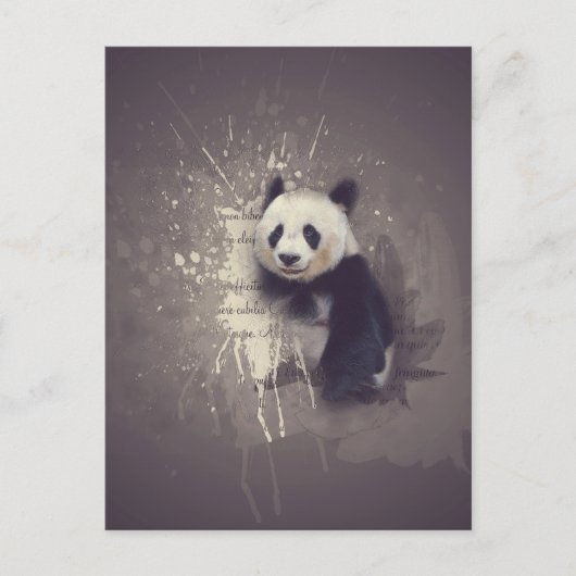 Cute Panda Abstract Briefkaart (Voorkant)