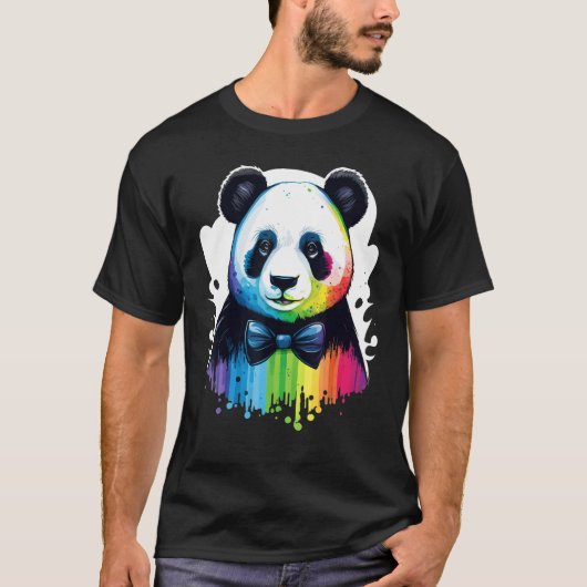 Cute Panda  Animal on Panda 2 T-shirt (Voorkant)