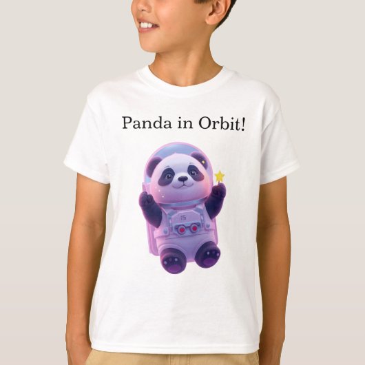 Cute Panda Astronaut Kinderen T-shirt – Grappig De (Voorkant)