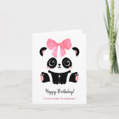 Cute panda baby Happy Birthday Kaart (Voorkant)