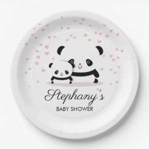 Cute Panda Baby shower Paper Borden Papieren Bordje