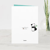 Cute Panda bamboe Kaart (Achterkant)
