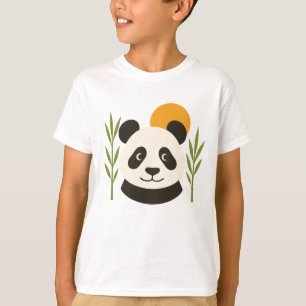 Cute Panda Bamboe Kinder T-Shirt