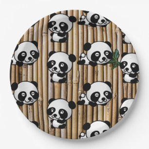Cute Panda & Bamboo Print Paper Bord