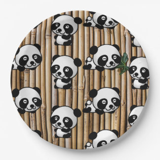 Cute Panda & Bamboo Print Paper Bord