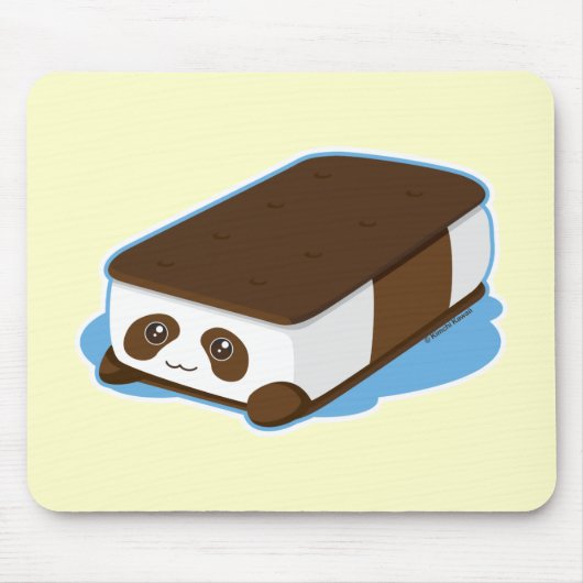 Cute Panda Bar Ice Cream Muismat (Voorkant)