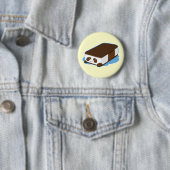 Cute Panda Bar Ice Cream Ronde Button 5,7 Cm (In situ)