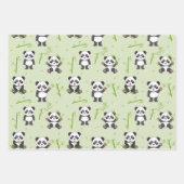 Cute Panda Bear Bamboo Kawaii Animals Pattern Inpakpapier Vel (Voorkant 3)