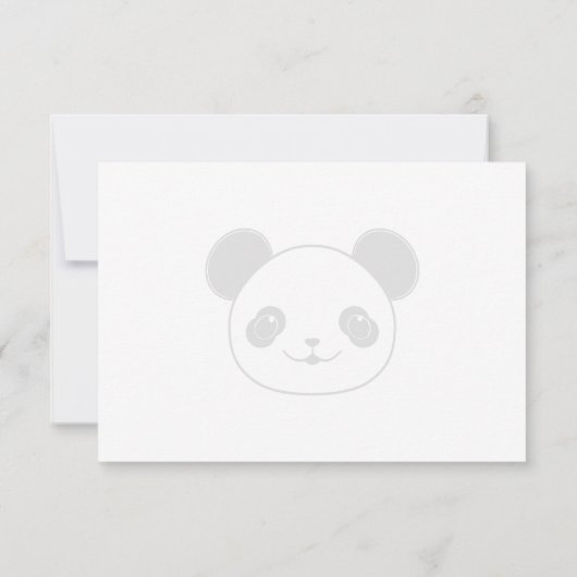 Cute Panda Bear Cartoon Custom Just a Note Notitiekaartje (Achterkant)