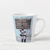 Cute Panda Bear Festive Noël Café Latte Mug (Droite)