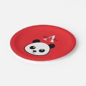 Cute Panda Bear Paper Plates – Personalized  Papieren Bordje (Gekanteld)