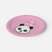 Cute Panda Bear Paper Plates – Personalized  Papieren Bordje (Gekanteld)