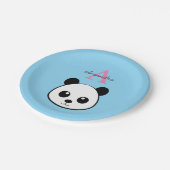 Cute Panda Bear Paper Plates – Personalized  Papieren Bordje (Gekanteld)