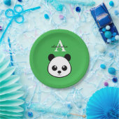 Cute Panda Bear Paper Plates – Personalized  Papieren Bordje (Feest)