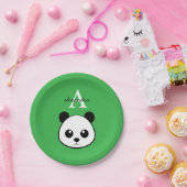 Cute Panda Bear Paper Plates – Personalized  Papieren Bordje (Feest)