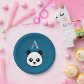 Cute Panda Bear Paper Plates – Personalized  Papieren Bordje (Feest)