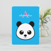 Cute Panda Bear Party Invitation – Personalized  (Debout devant)