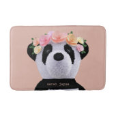 Cute Panda Beer Animal Custom Peach Girly Badmat (Voorkant)
