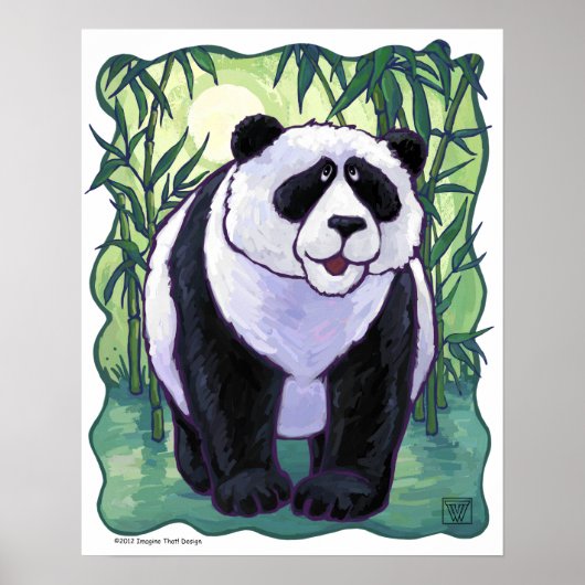 Cute Panda Beer Art Poster (Voorkant)