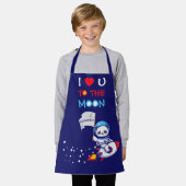 Cute Panda Beer Astronaut on Rocket Ship Kinder Schort (Gedragen)