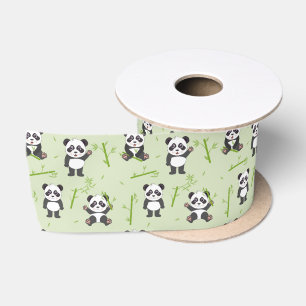 Cute Panda Beer Bamboe Kawaii Dieren Patroon Lint