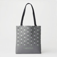 Cute Panda Beer Bamboo Pattern Gray Name