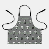 Cute Panda Beer Bamboo Pattern Gray Name Schort (Voorkant)