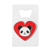 Cute Panda Beer en Red Heart Drawing Kredietkaart Flessenopener (Achterkant)
