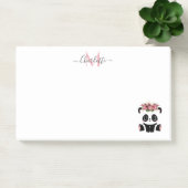 Cute panda beer floral gepersonaliseerd monogram post-it® notes (Kantoor)