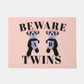Cute Panda Beer Funny Beware Playroom Doormat Deurmat (Voorkant)