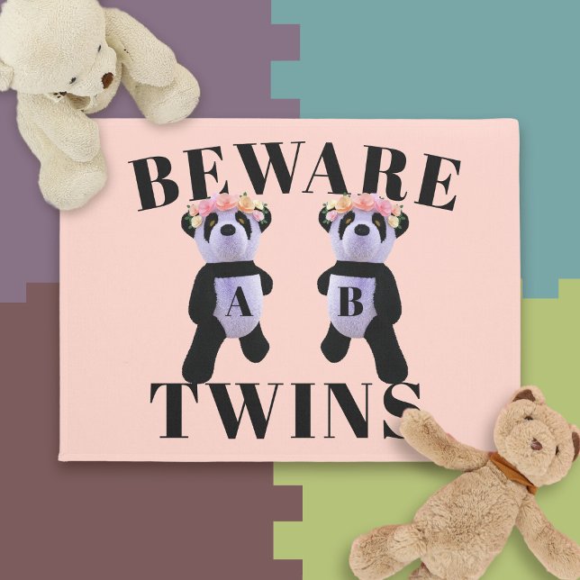 Cute Panda Beer Funny Beware Playroom Doormat Deurmat (Creator heeft geüpload)