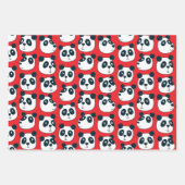 Cute Panda Beer Inpakpapier Vel (Voorkant 2)