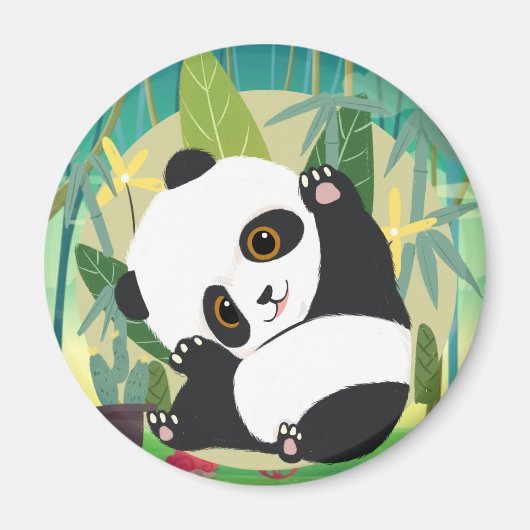 Cute Panda Beer Magneet (Voorkant)