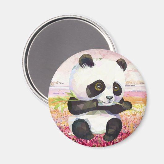 Cute Panda Beer Magnet Magneet (Voorkant / Achterkant)