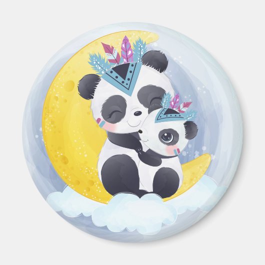 Cute Panda Beer Magnet Magneet (Voorkant)
