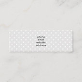 Cute Panda Beer met Rose Bouquet Mini Visitekaartje (Achterkant)