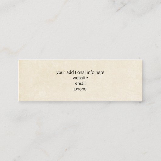 Cute Panda Beer met Rose Bouquet Mini Visitekaartje (Achterkant)