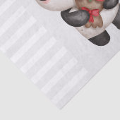 Cute Panda Beer met Rose Bouquet Tissuepapier (Detail)