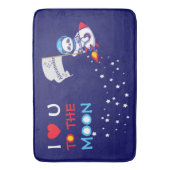 Cute Panda Beer on Rocket Ship Kinder Badmat (Voorkant Verticaal)