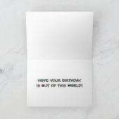 Cute Panda Beer on Rocket Ship Kinder Kaart (Binnen)