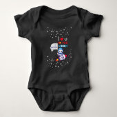 Cute Panda Beer on Rocket Ship Kinder Romper (Voorkant)
