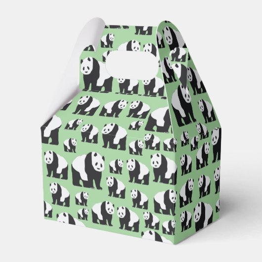 Cute Panda Beer Pattern Bedankdoosjes (Voorkant Zijde)