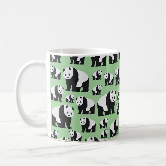 Cute Panda Beer Pattern Koffiemok (Links)