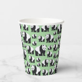 Cute Panda Beer Pattern Papieren Bekers (Achterkant)