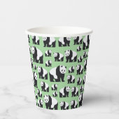 Cute Panda Beer Pattern Papieren Bekers (Voorkant)