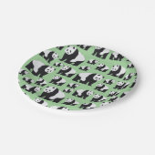 Cute Panda Beer Pattern Papieren Bordje (Gekanteld)