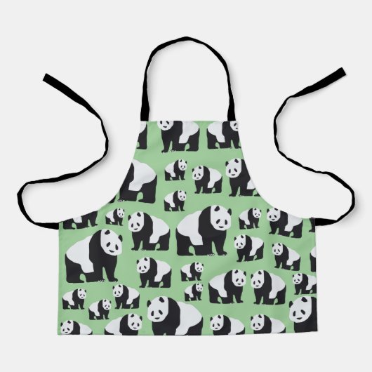 Cute Panda Beer Pattern Schort (Voorkant)