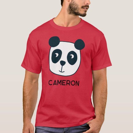 Cute Panda Beer Personalized T-shirt (Voorkant)