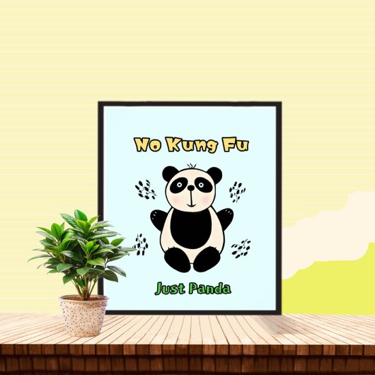 Cute panda beer poster